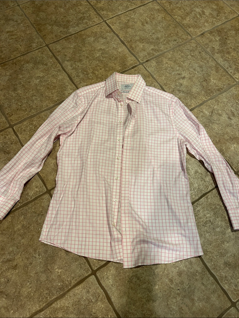 Pink Windowpane Dress Shirt